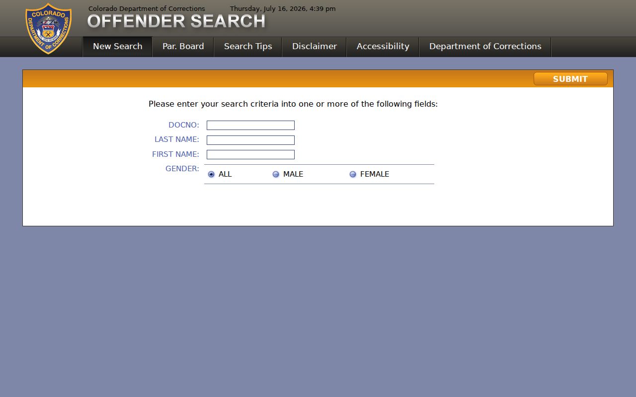 Arapahoe County criminal history CDOC offender search