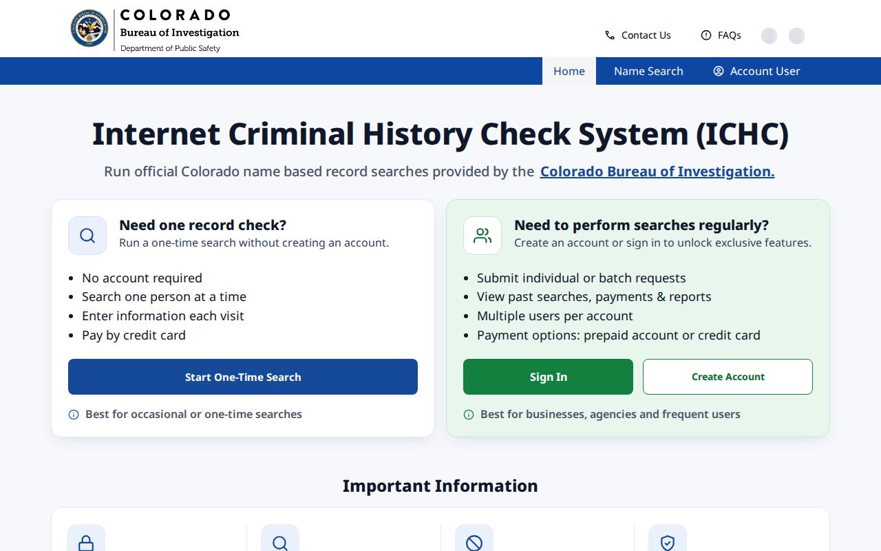 Arapahoe County criminal history CBI name search portal